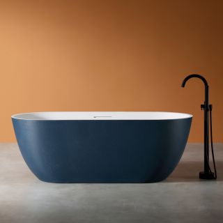 Ванна из искусственного камня ABBER Frankfurt AM9941DB 170x75см синий матовый